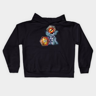 D20 natural 20 and natural 1 dnd dice Kids Hoodie